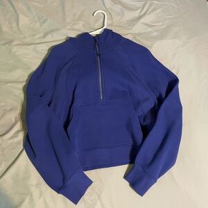 lululemon purple/blue cropped scuba hoodie size m/l